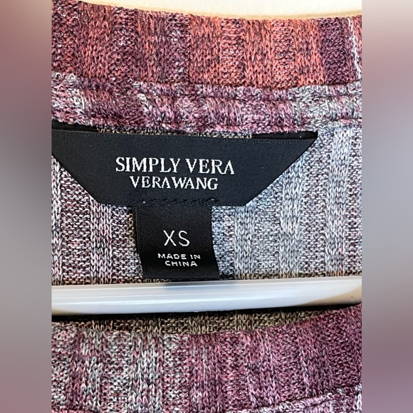- Simply Vera Wang Women’s 3/4 Sleeve Sweater Multi Color Size XS - Picture 3 of 6